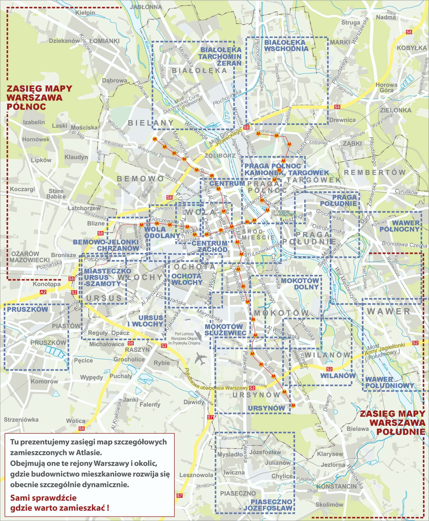 Mapy inwestycji mieszkaniowych w Warszawie i okolicach