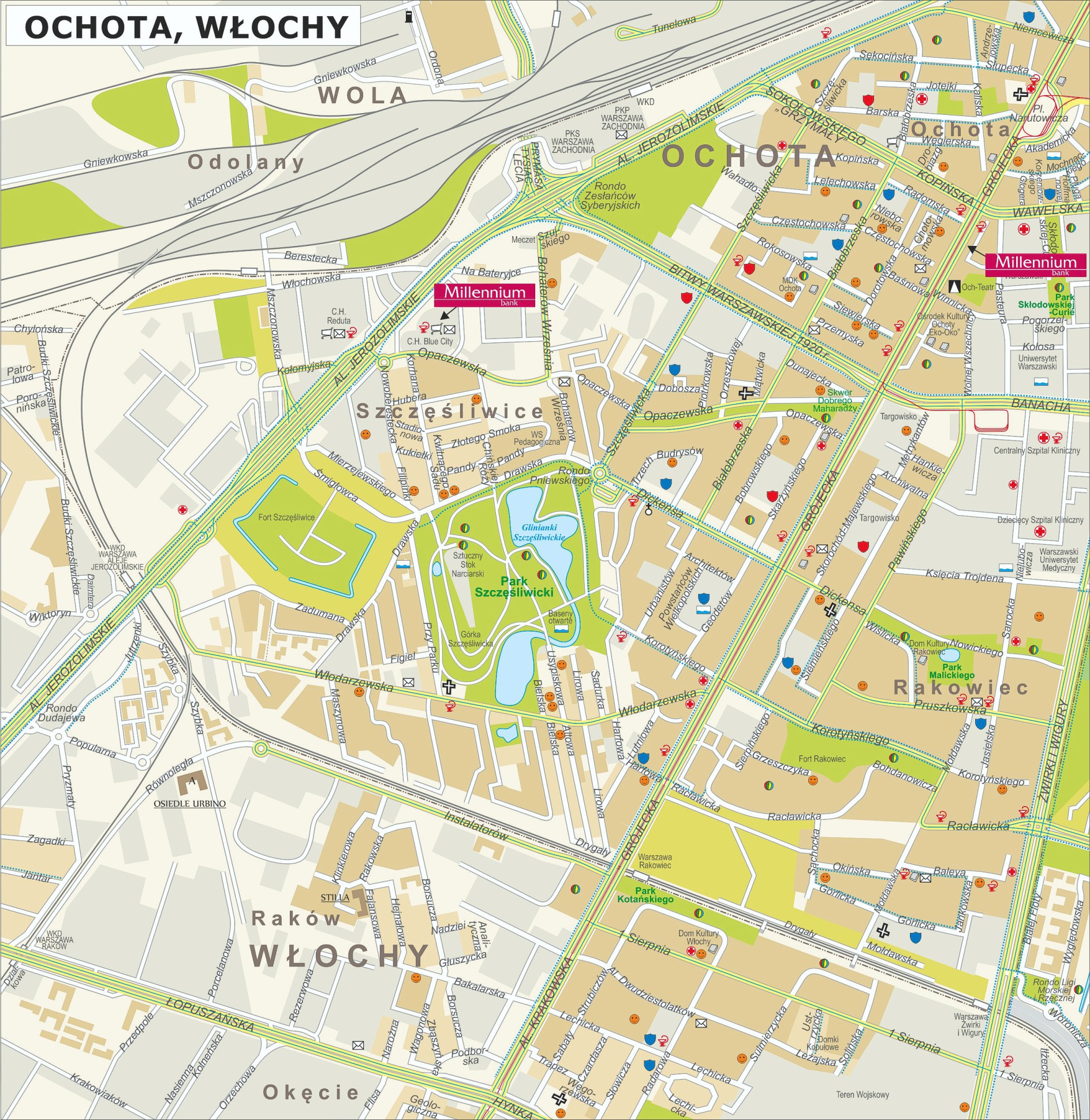 Mapa inwestycji mieszkaniowych Ochota Włochy Mokotów