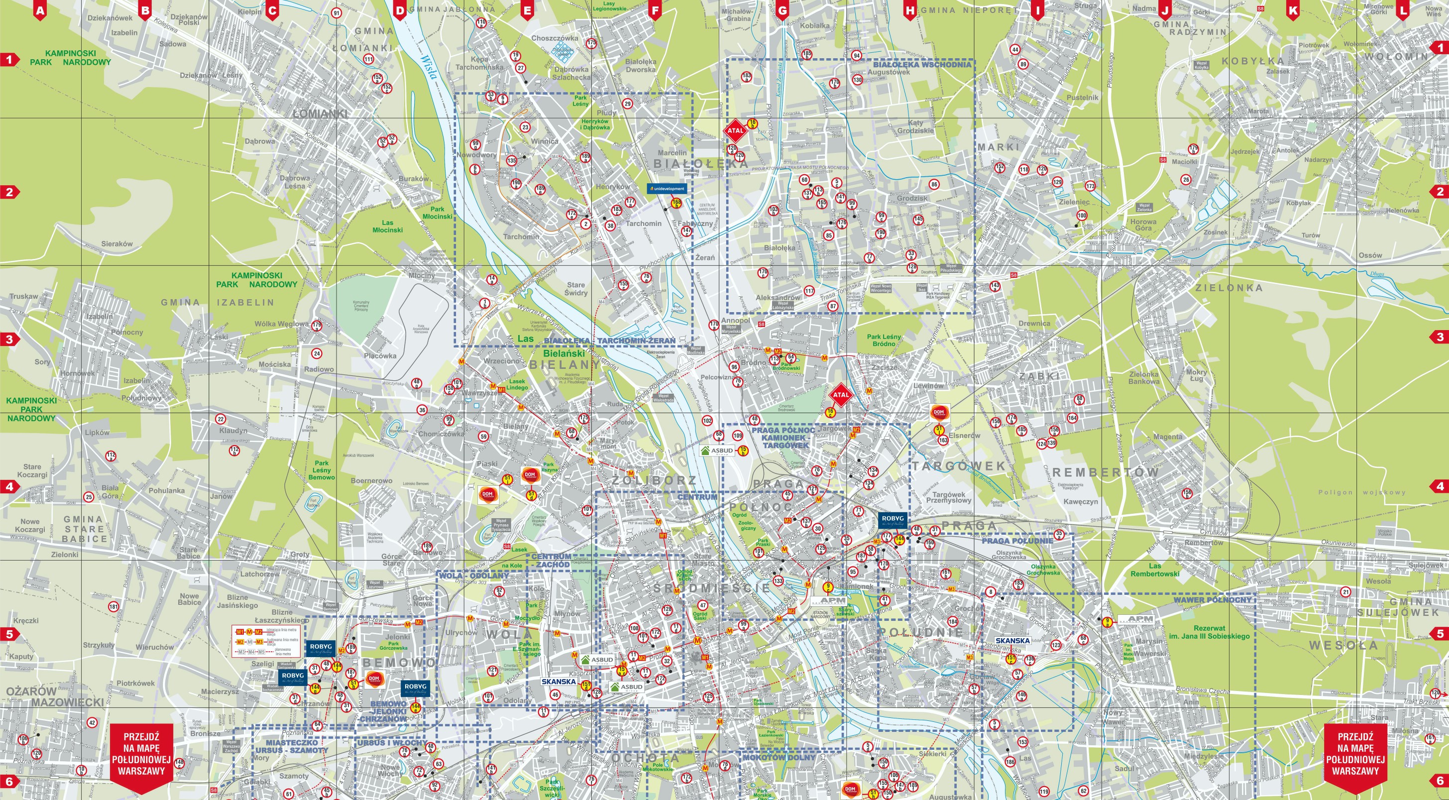 Mapa nowych mieszkań w Warszawie Północnej