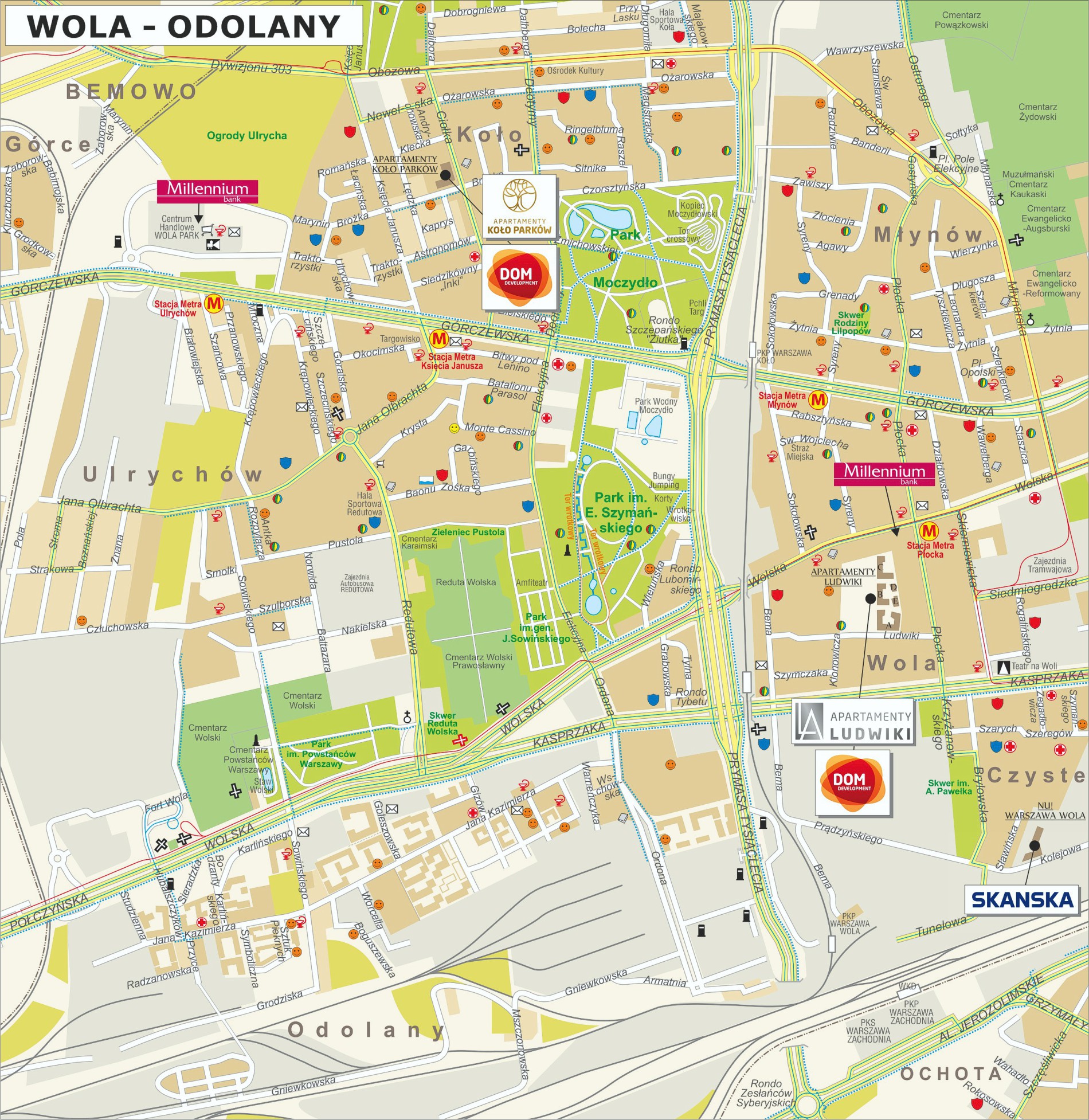 Mapa nowych mieszkań inwestycyjnych na Woli